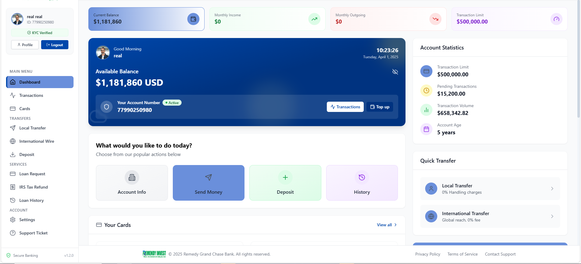 Grand Bank - The Ultimate Online Banking PHP Laravel Script
